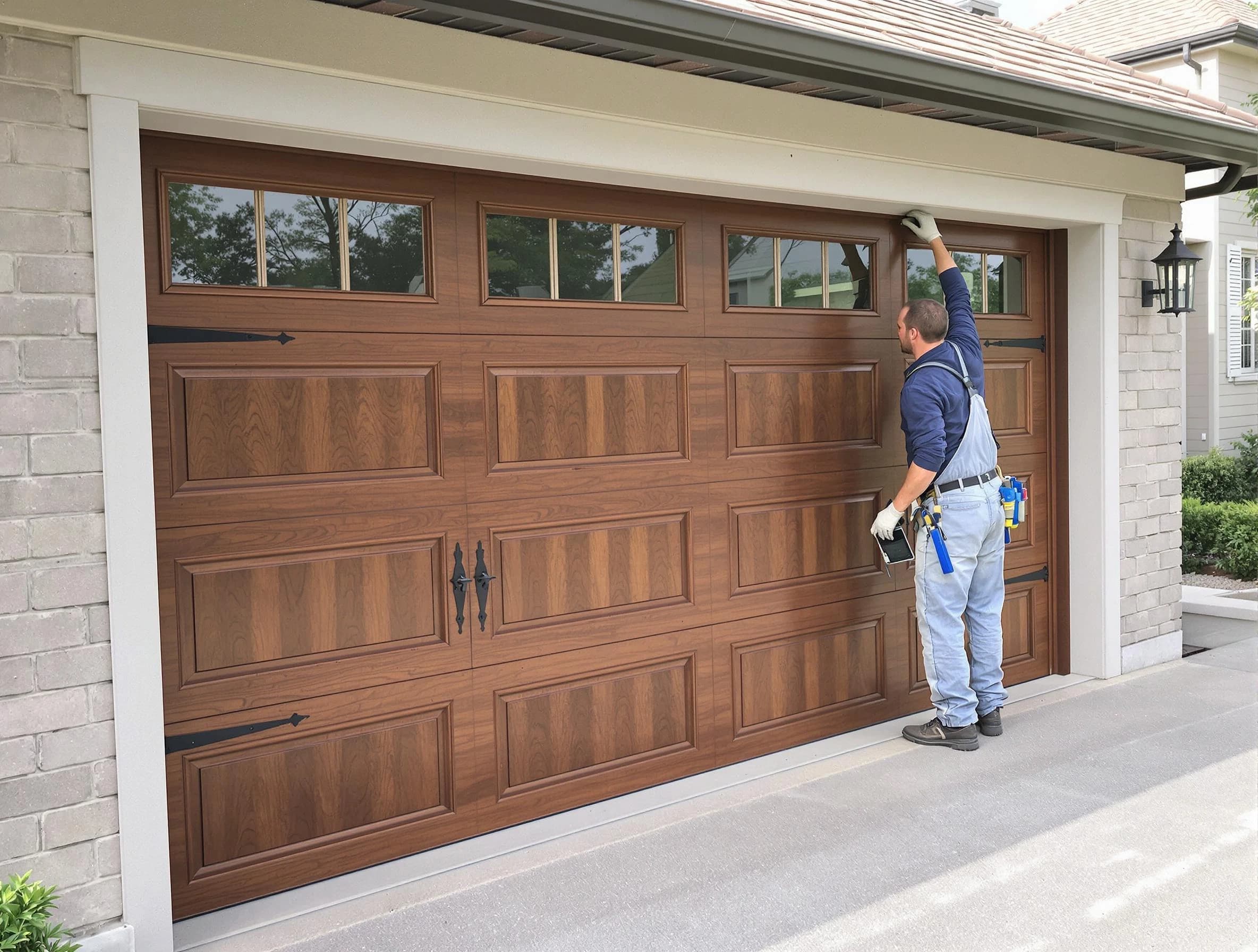 Custom garage door showcase by Slaughterville Garage Door Repair in Slaughterville