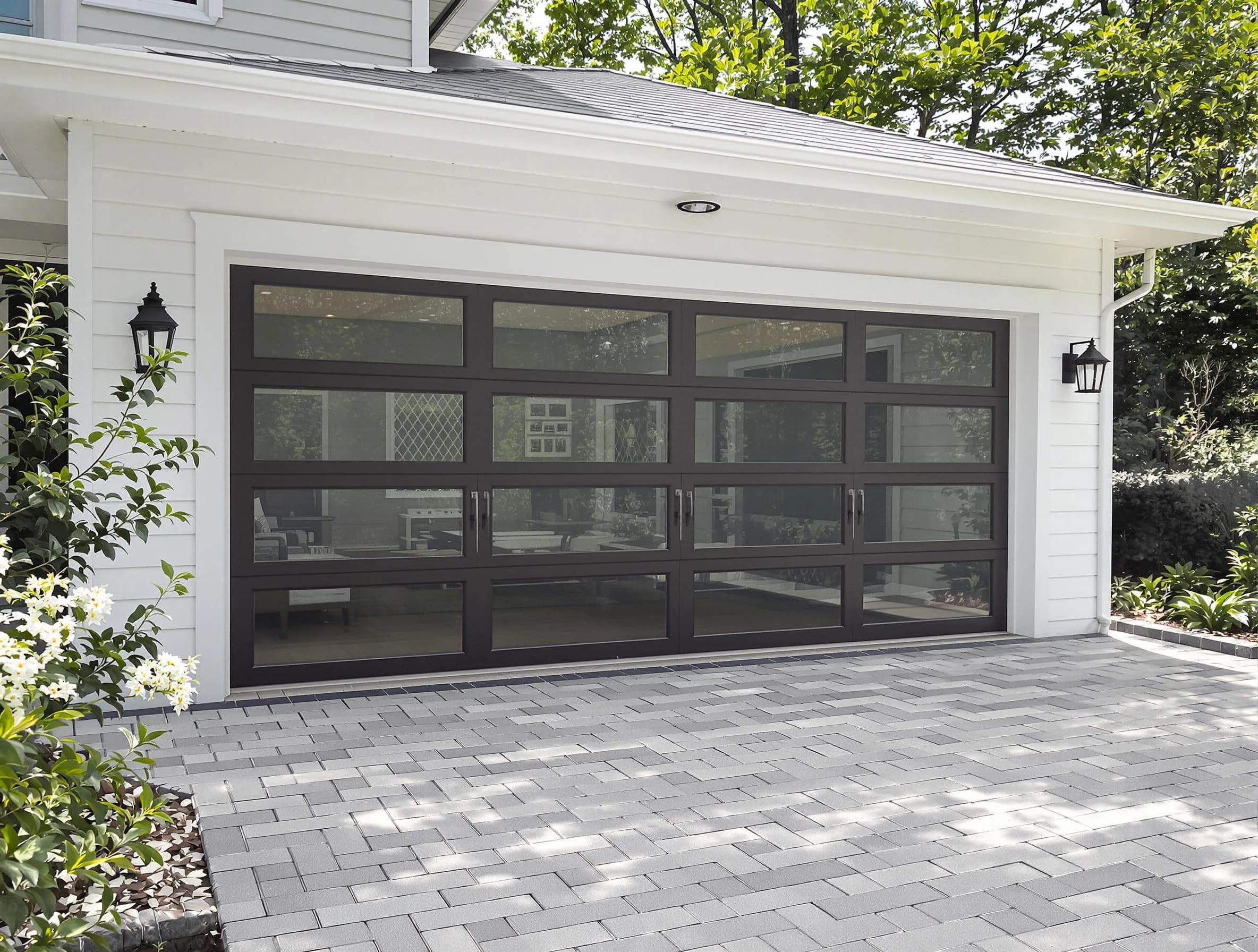 Slaughterville Garage Door Repair design specialist presenting custom garage door options to Slaughterville homeowner