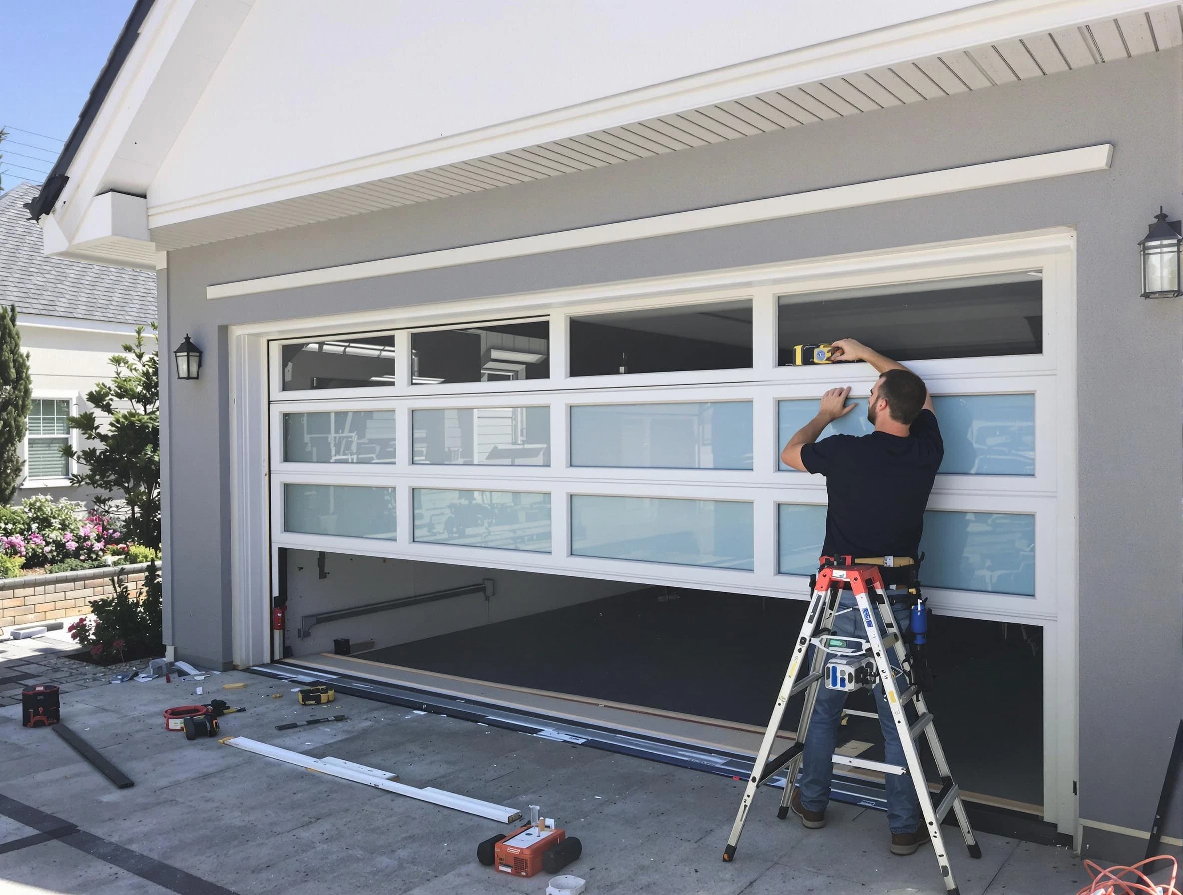Slaughterville Garage Door Repair team performing garage door replacement in Slaughterville