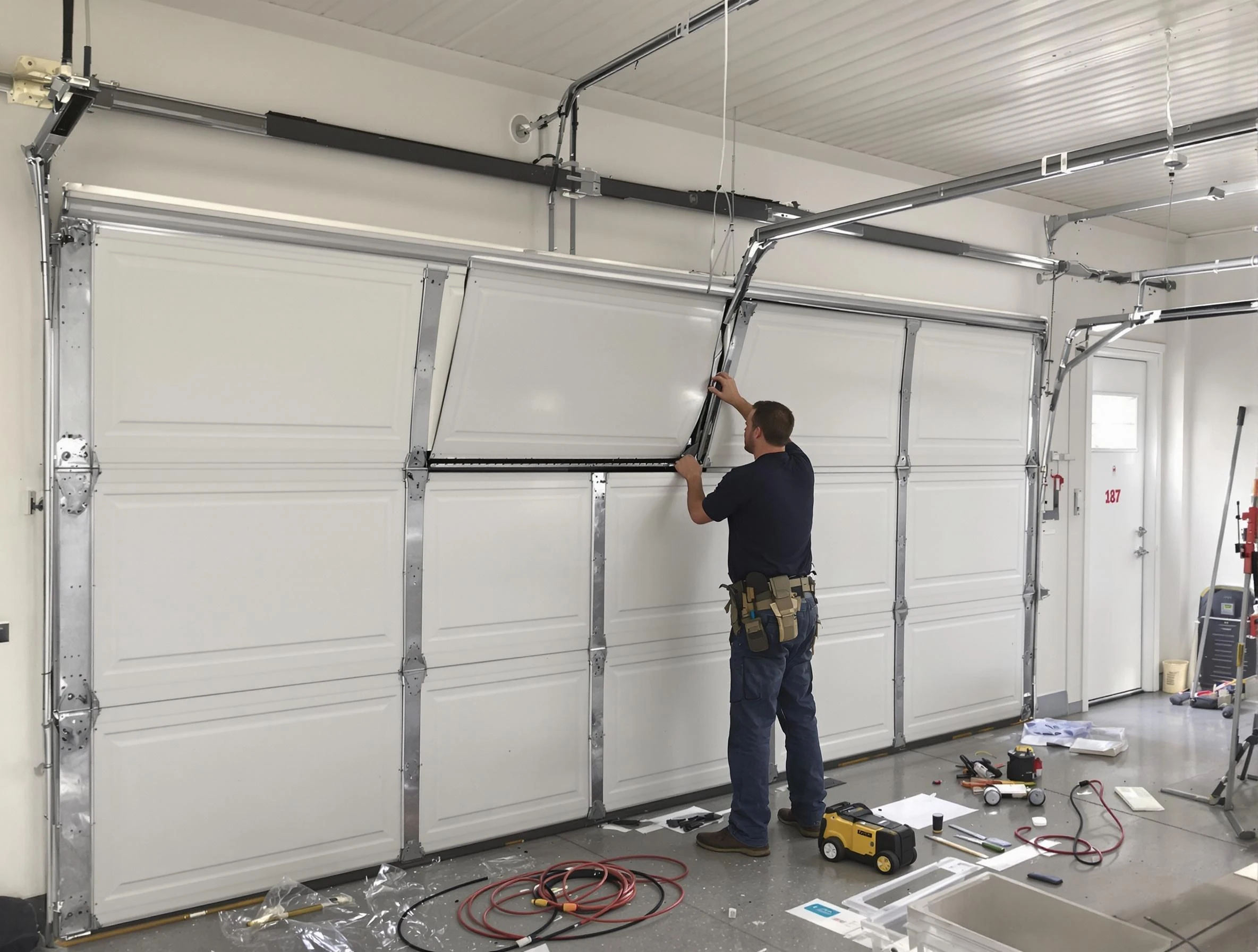 Garage Door Section Replacement in Slaughterville
