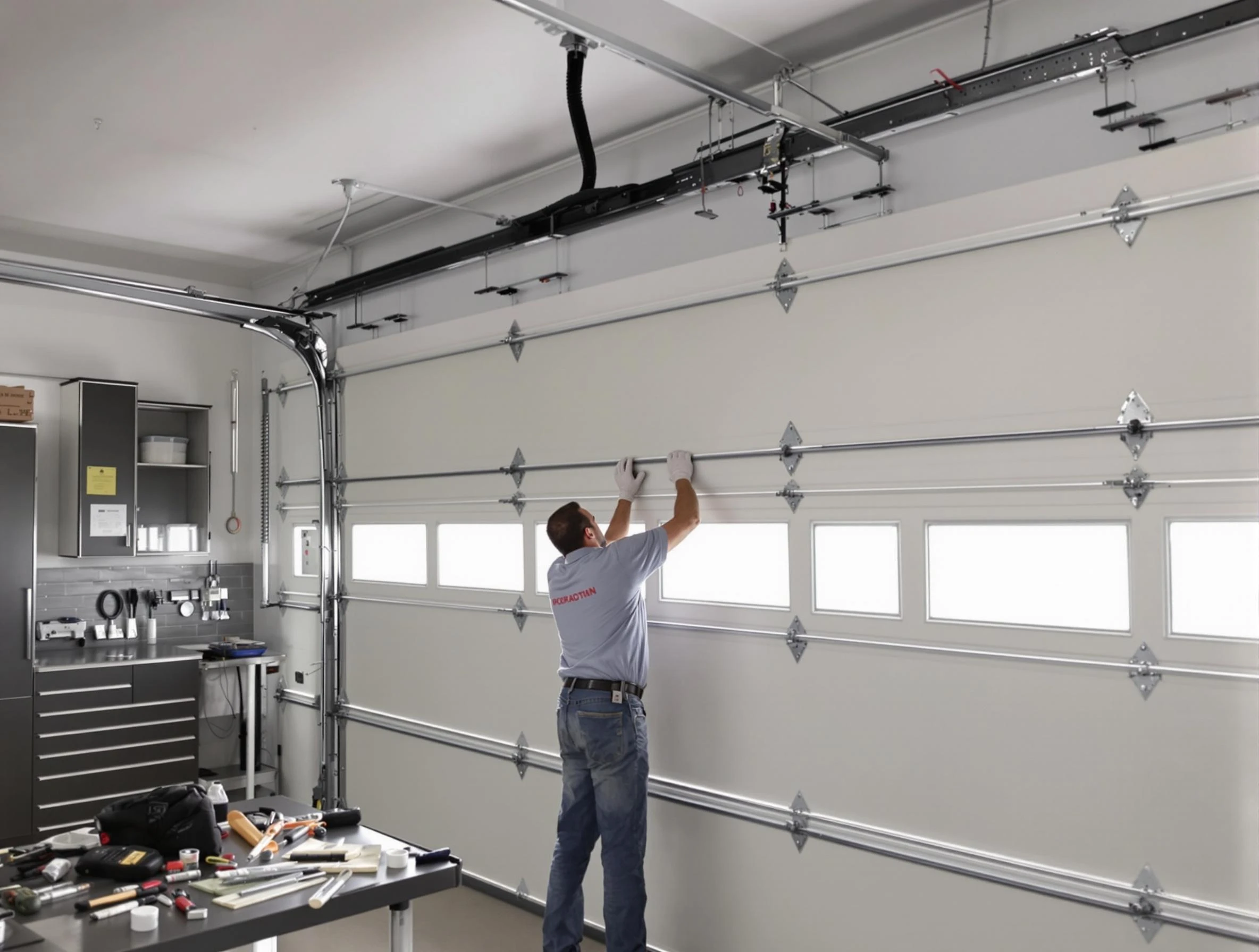 Garage Door Track Repair in Slaughterville