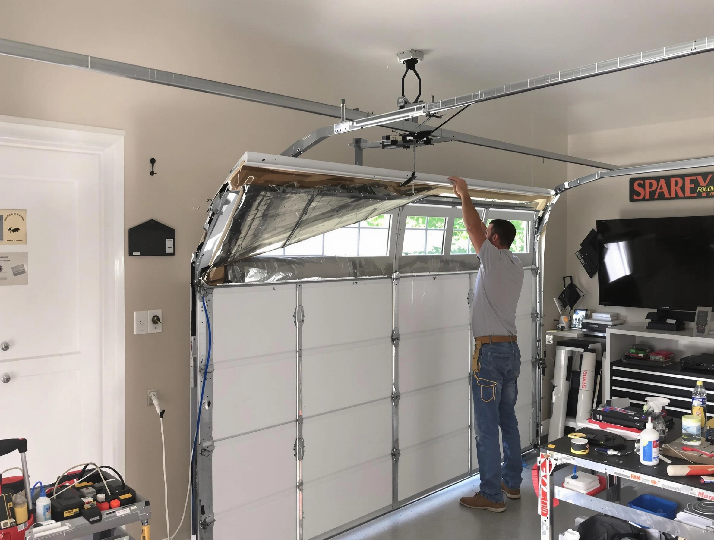 Garage door section replacement by Slaughterville Garage Door Repair in Slaughterville