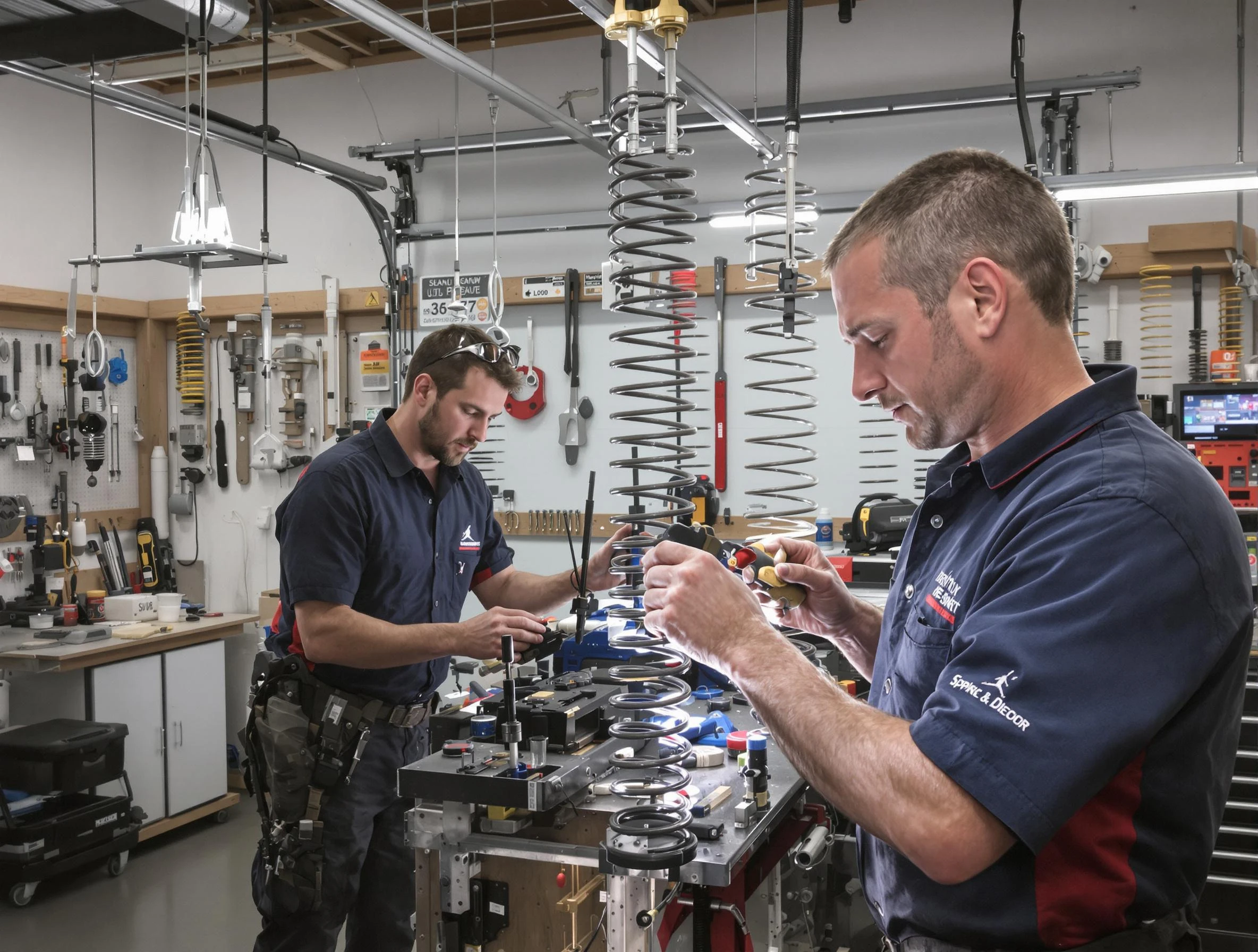 Garage door spring repair service by Slaughterville Garage Door Repair in Slaughterville