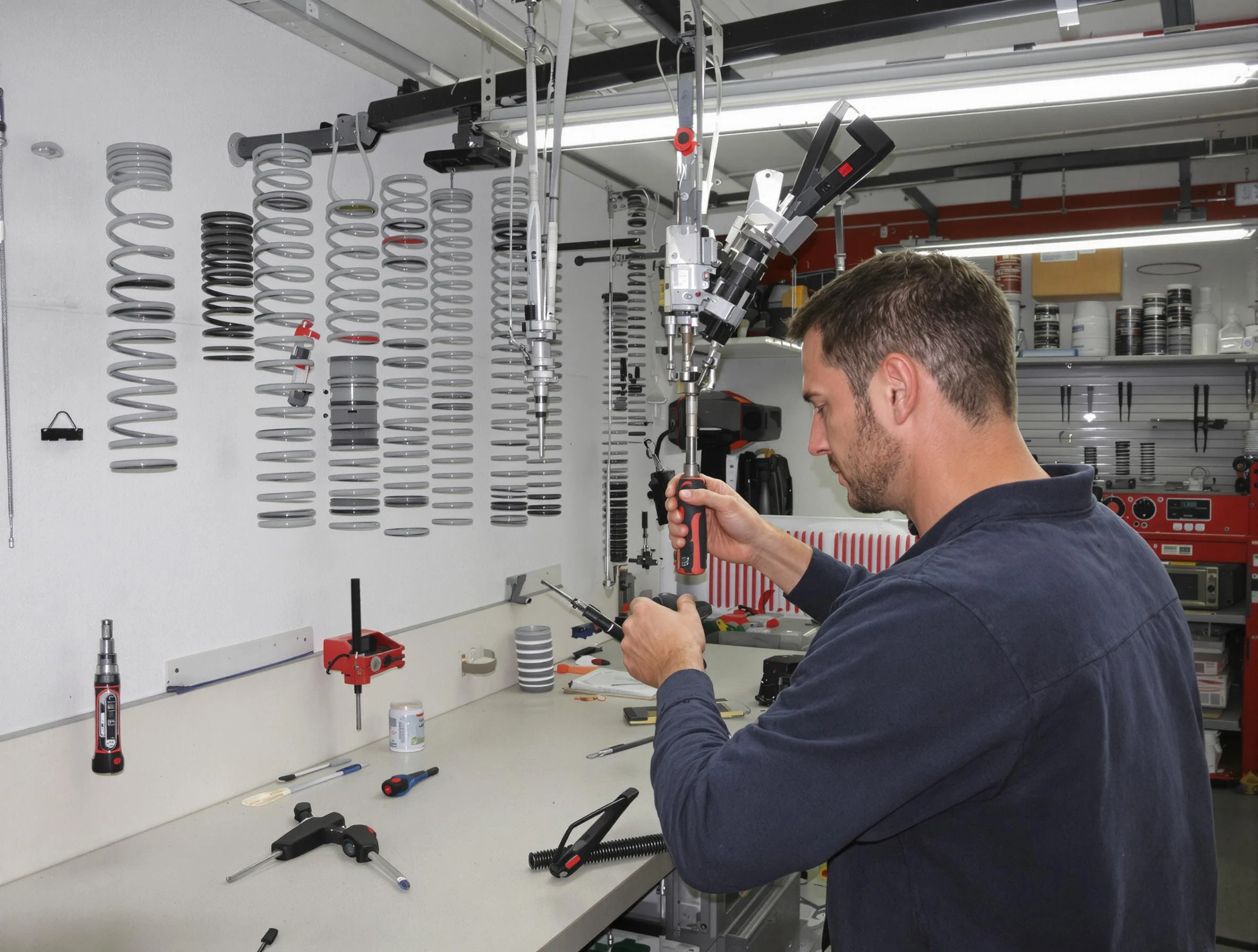 Slaughterville Garage Door Repair safety certified technician performing precision spring replacement in Slaughterville